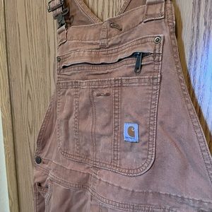Brown Carhartt women’s overalls